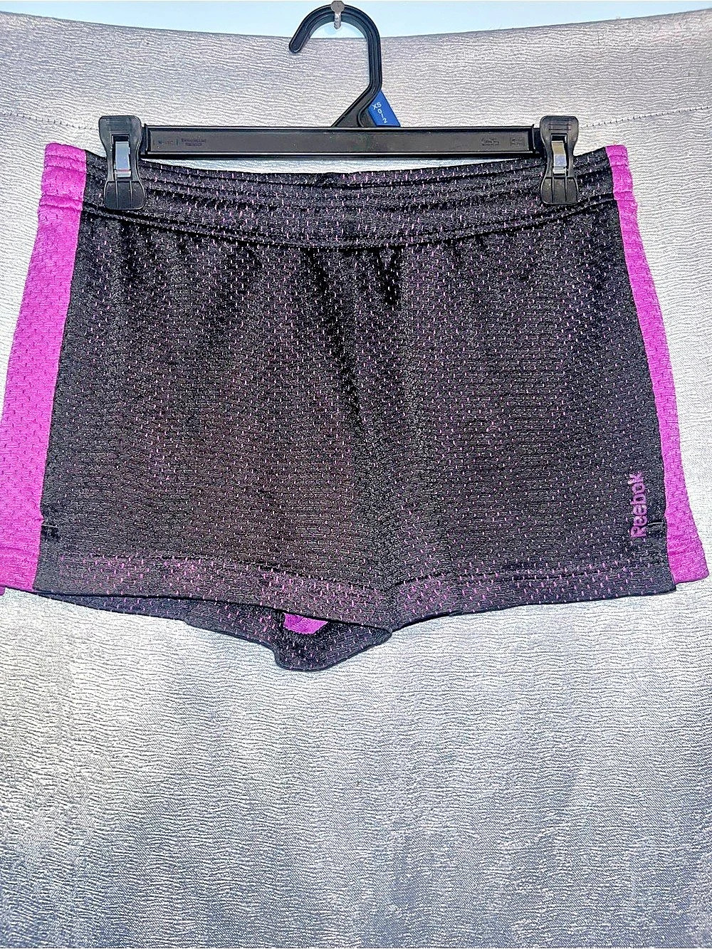 Reebok Athletic Shorts in Black & Purple